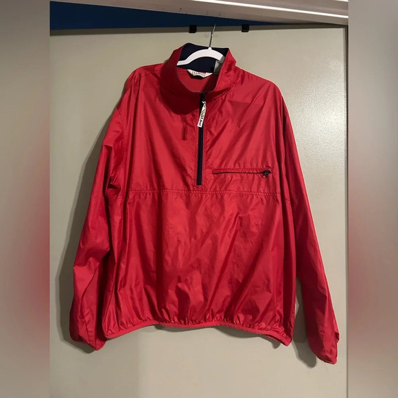 L.L. Bean Other - L.L. Bean men’s red windbreaker fourth zip size XL